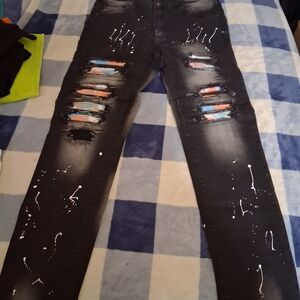 Stylish Black Distressed Men's Jeans